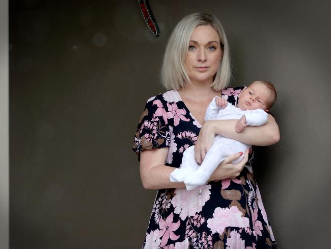 Narangba woman Aleasha Pique, 36, claims her newborn baby was taken away against her will after giving birth because of a heavy-handed hospital decision to remove him until she returned a negative Covid PCR test. Pic Jamie Hanson