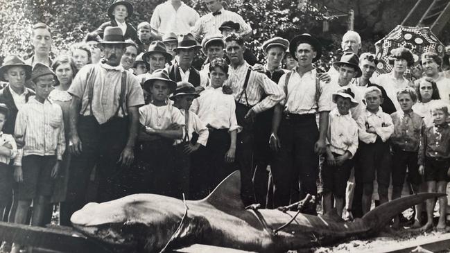 The man with the pipe is ferry master Philip Barnett's great-grandfather, Sid Barnett Snr. Picture: Supplied