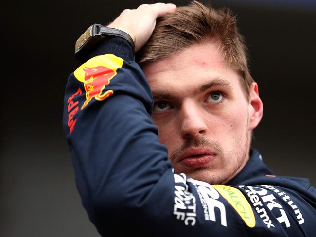 TOPSHOT - Red Bull Racing's Dutch driver Max Verstappen looks on after the qualifying round of the 2023 Formula One Australian Grand Prix at the Albert Park Circuit in Melbourne on April 1, 2023. (Photo by Martin KEEP / AFP) / -- IMAGE RESTRICTED TO EDITORIAL USE - STRICTLY NO COMMERCIAL USE --