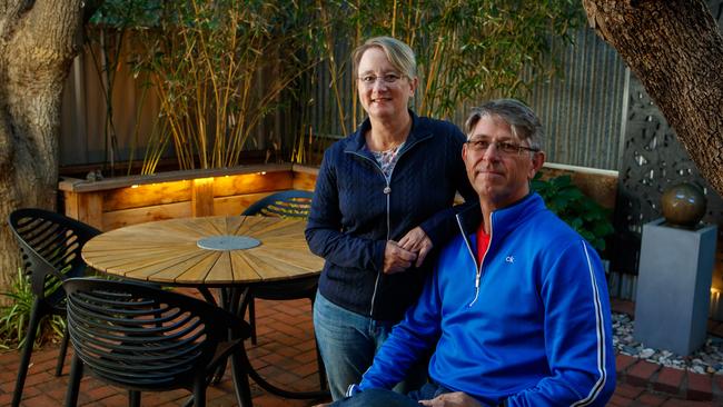 Rachel Arnott and her partner John Banister are selling their Osmond Tce home in Norwood. Homes in Norwood had the largest value increase, according to the latest Valuer General report. Picture: Matt Turner.