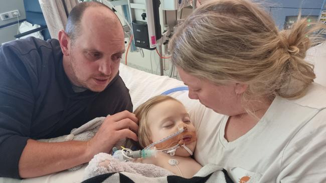 When they arrived at Royal Children’s Hospital they were told Noah’s brain had died and he was being kept alive by machines.