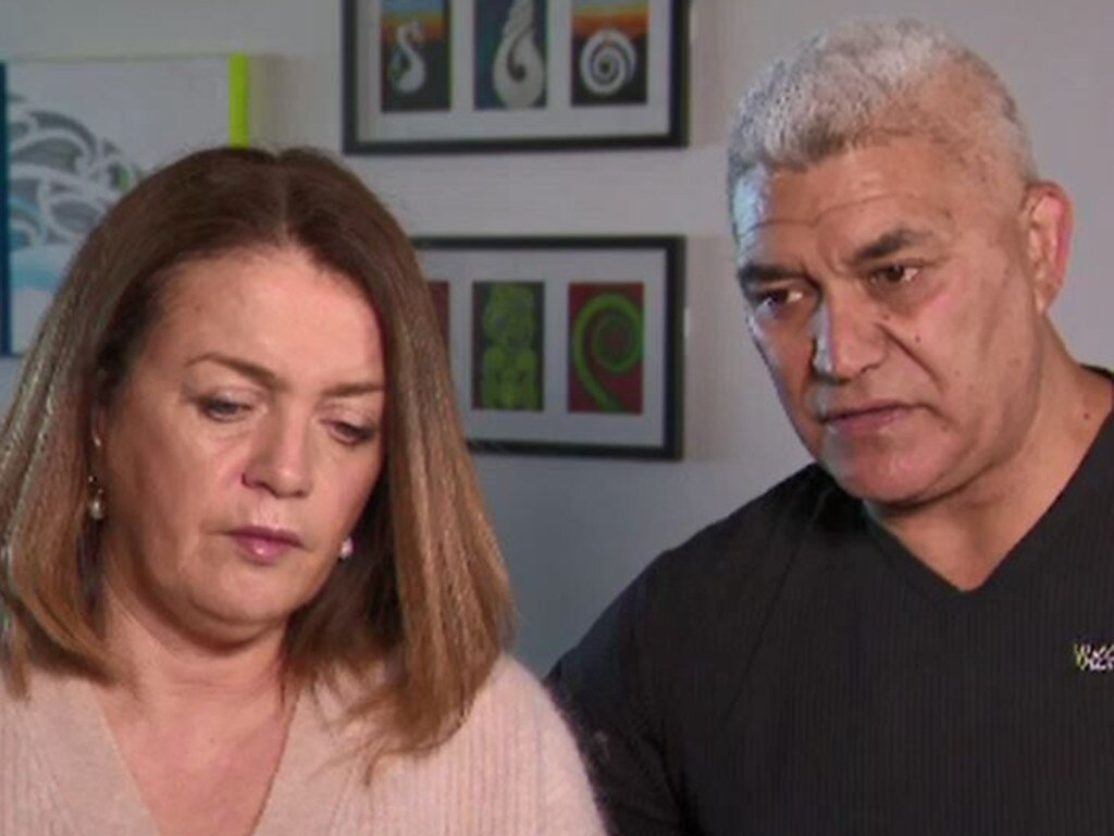 Katie and Steve Grace are devastated at the news AFLW players will get the exemption they begged the WA Government for. Picture: Nine News