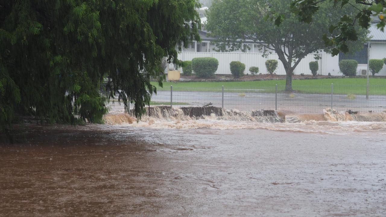 Flooding at the east creek culvert near the intersection of James and Kitchener Street, February 25 2022