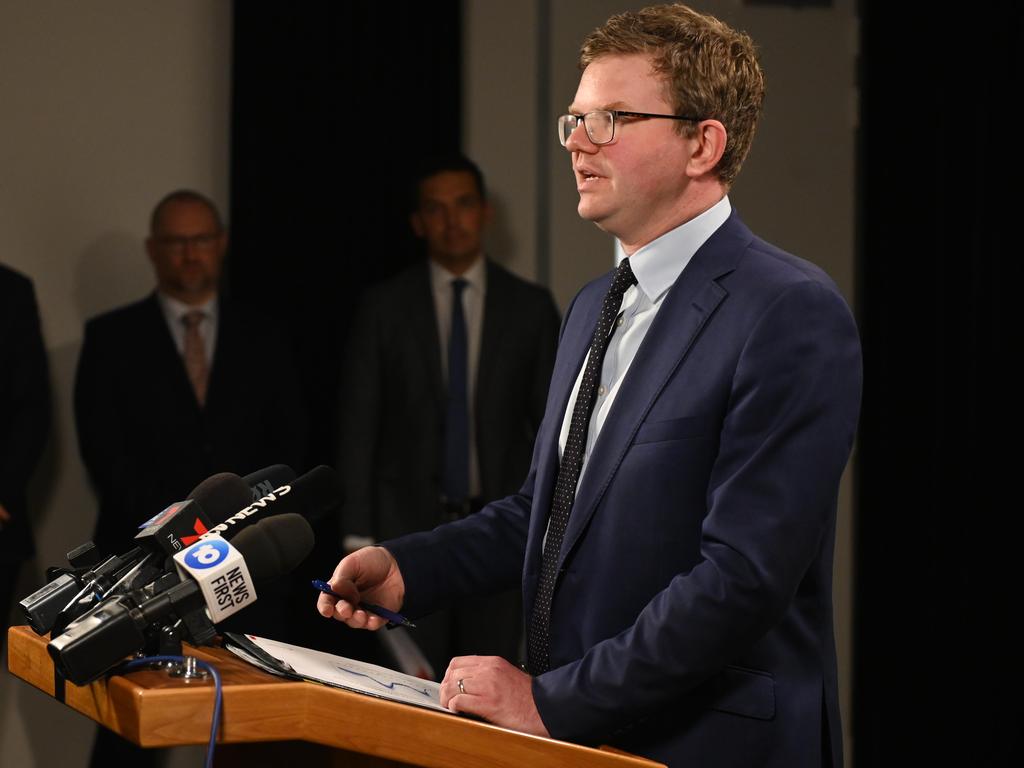 Health Minister Chris Picton announced the state was establishing clinics to help patients suffering from long Covid. Picture: NCA NewsWire / Naomi Jellicoe