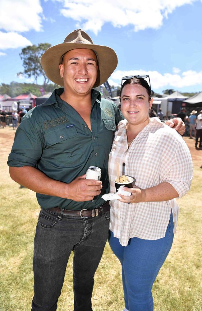 Jordan Niemoeller ans Natsha Lovell at Meatstock, Toowoomba Showgrounds. Picture: Patrick Woods.