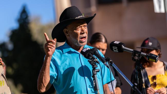 Arrernte custodian Peltherre Chris Tomlins has spearheaded the moves to get kids back on country.