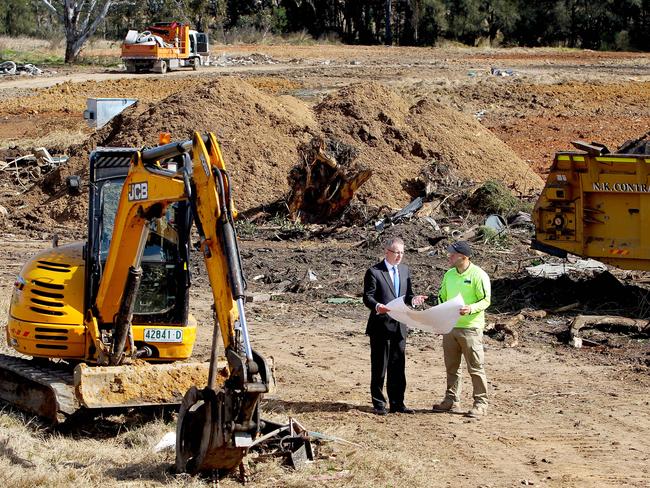 Preparations for construction are well under way at the Badgerys Creek site / Picture: Hollie Adams