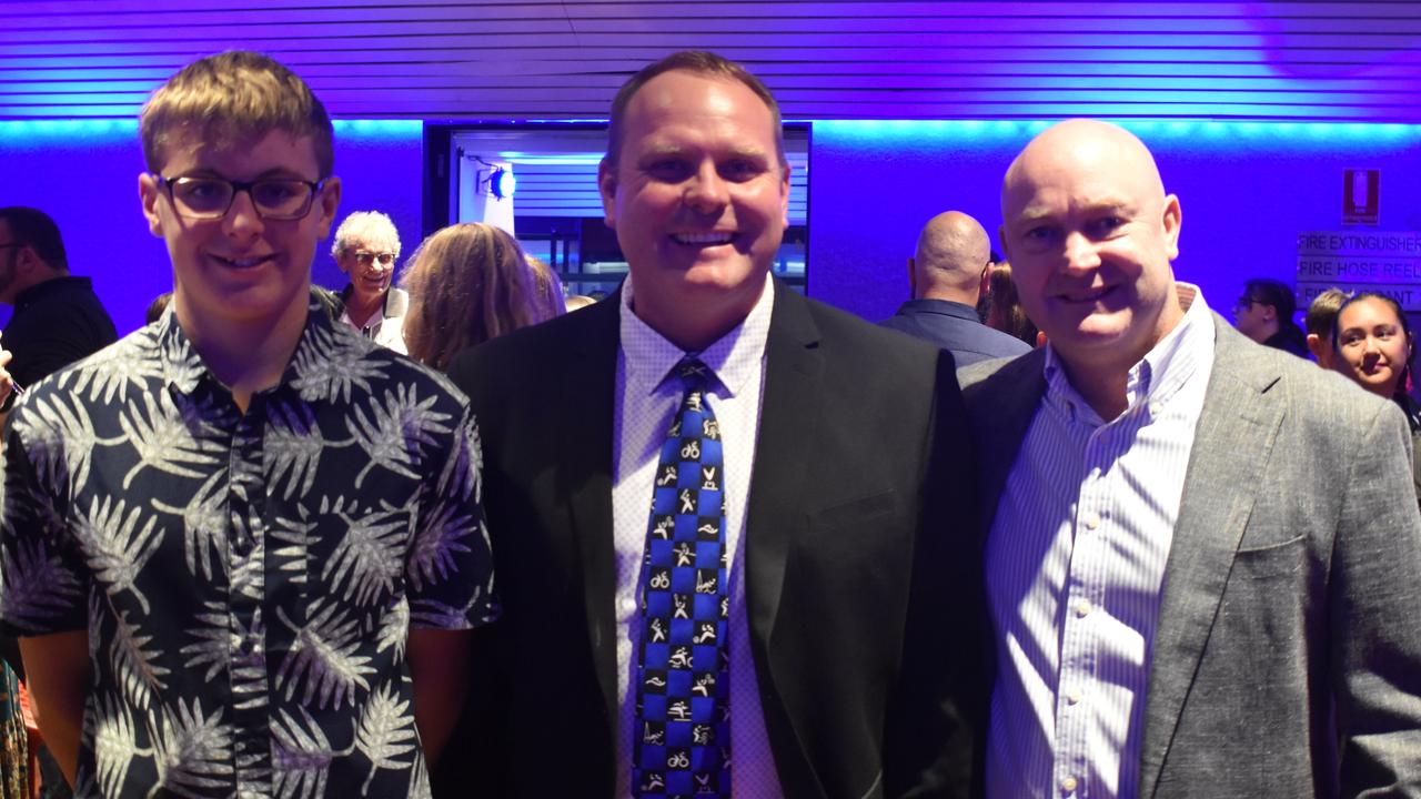 Zach Carvoth, Tom Harris and Nick Harty from Ipswich Grammar Swimming Club