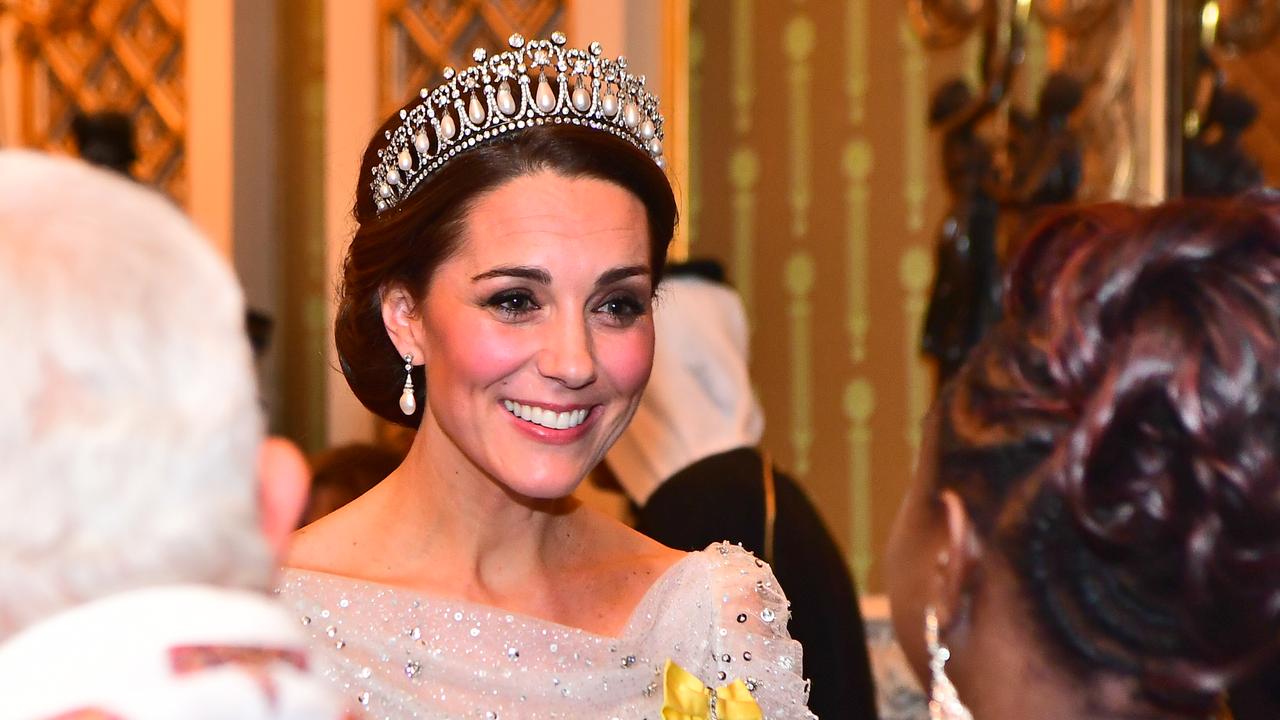 Could Kate ditch a jewel-encrusted tiara for a flower crown? Picture: Victoria Jones – WPA Pool/Getty Images