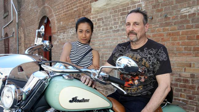 Lev Mizikovsky with Manlika Winothai when he challenged another traffic fine last year. AAP Image/Steve Pohlner