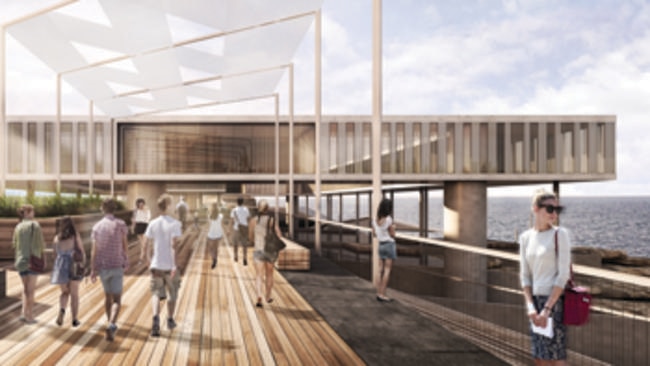 An artist's impressions of a proposed Glenelg Jetty redevelopment by design firm Mott MacDonald.