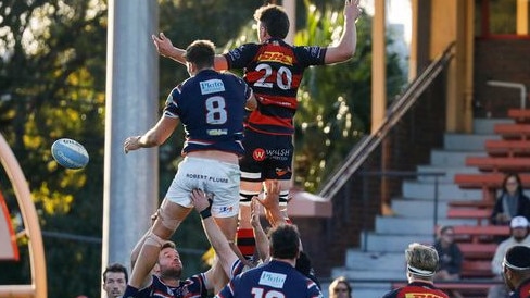 Shute Shield action in a Manly v Easts match earlier this season. Pic: Karen Watson