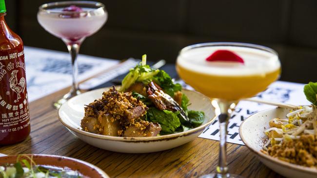 Tropical cocktails and mod Asian food are worth the wait. Picture: Visit Victoria