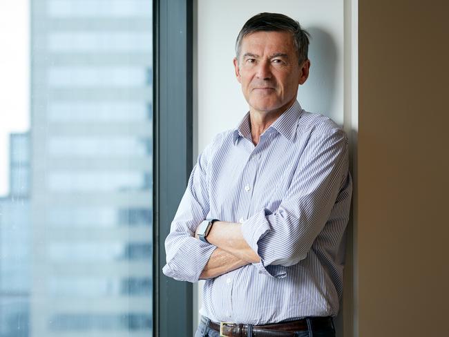 Investor John Wylie in his Melbourne office in Melbourne CBD. Photograph taken on the 18th of February 2025 by Louis Trerise.