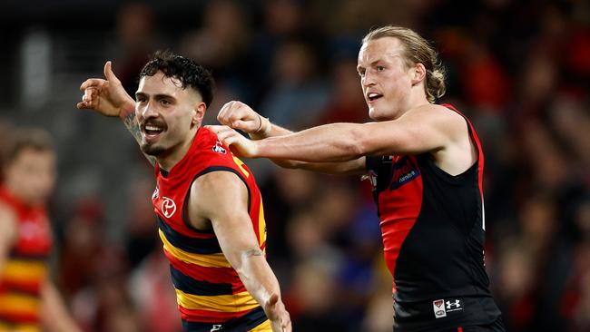 Essendon’s Mason Redman pushed off a pitch by Adelaide for him to return to his home state, re-signing for five years with the Bombers last season. Picture: Michael Willson/AFL Photos via Getty Images)