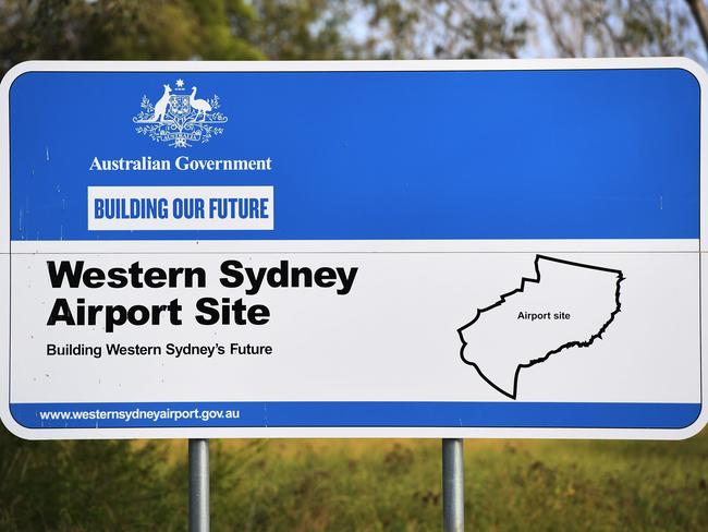 The Turnbull and Berejiklian governments are carrying out scoping studies to determine when, and along what route, a rail line to the Western Sydney airport should be built. Picture: AAP