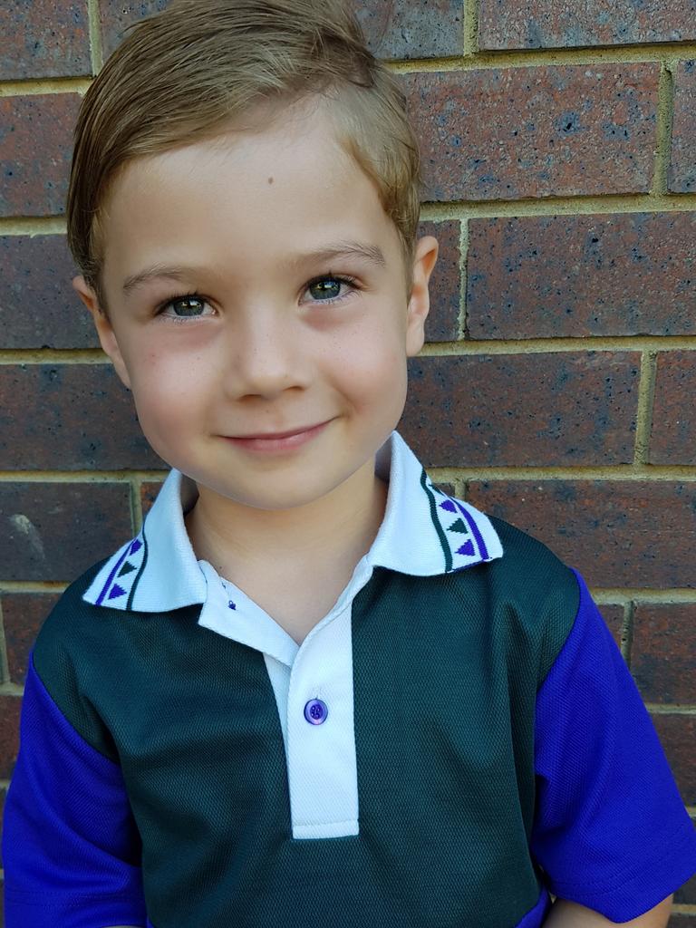 Xavier Shadwell ready for his first year of school. Picture: Nadia