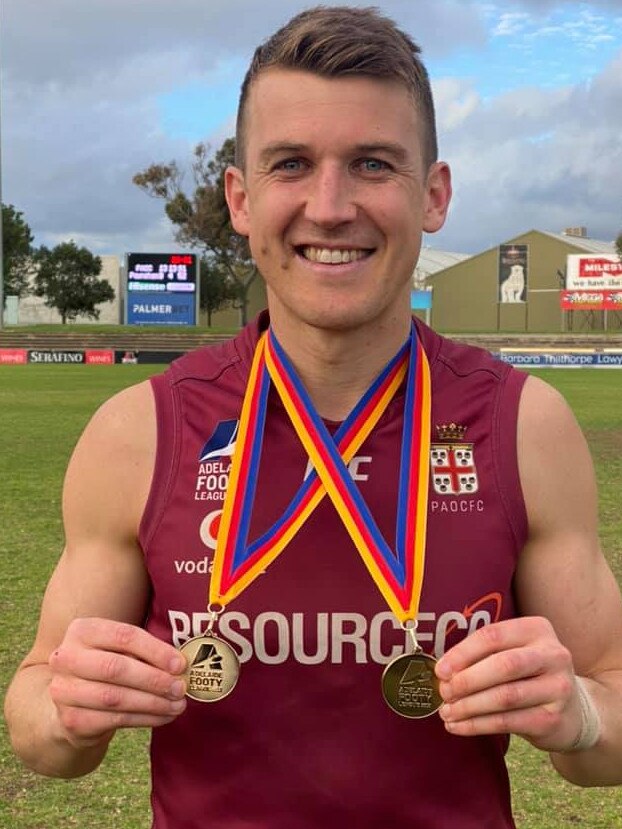 Prince Alfred OC's Jack Trengove won the Keith Sims OAM Medal and was best on ground in the grand final. Picture: Adelaide Footy League