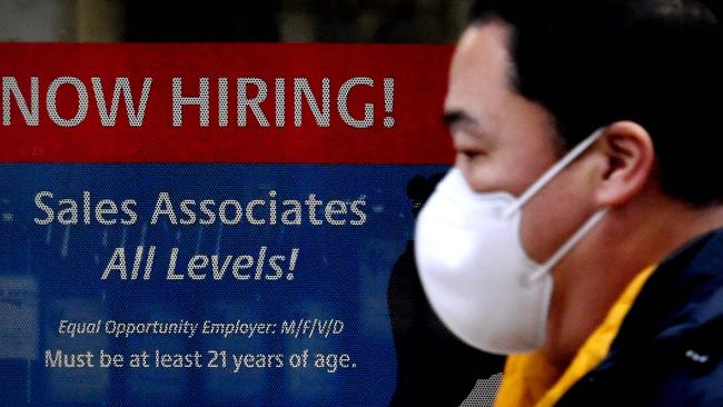 It could take yet another year of job growth or more to make up for the losses suffered when the pandemic emerged. Picture: AFP