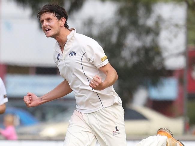 VSDCA (North-East Group) grand final: Bayswater v Mt waverleyAlex Deuchar  Mt Waverley captain claims a wicket caught behind.Picture: Stuart Milligan