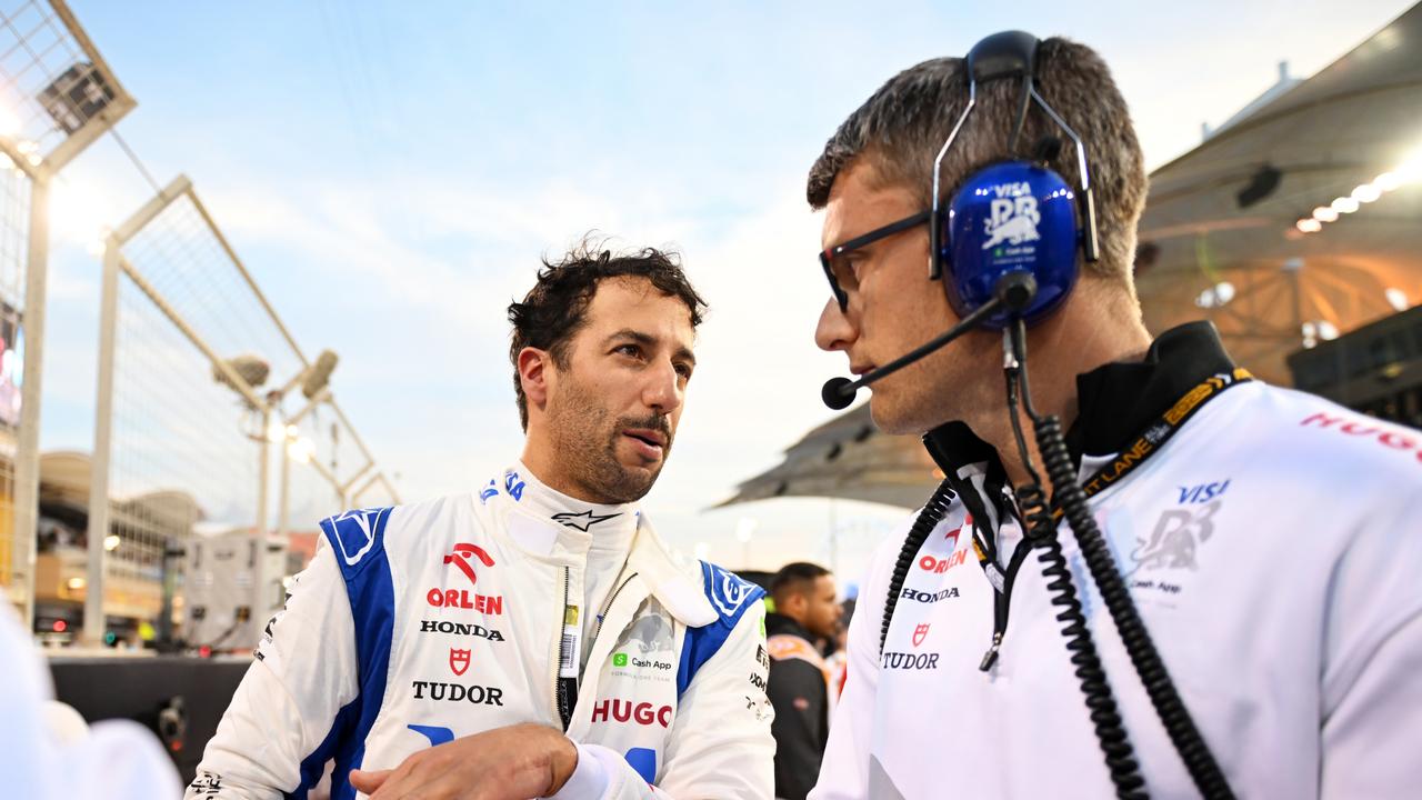 Daniel Ricciardo of Australia and Visa Cash App RB prepares to drive on the grid during the F1 Grand Prix of Bahrain. (Photo by Rudy Carezzevoli/Getty Images)