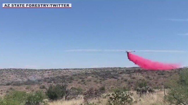 Fire burning near Biosphere 2 contained