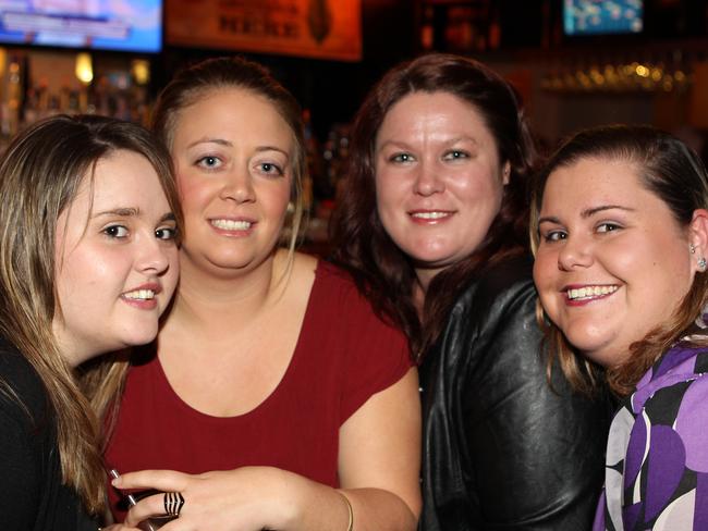 Nitelife- Out and About: Kathleen Hadlow, Lauren Mackay, Tracie McArthur and Ash Davis at the Gladstone Hotel. Photo Allan Scurr / The Chronicle