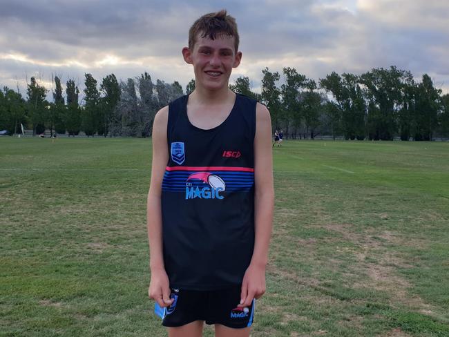 Finn Braithwaite of Canberra City Magic Touch Football for the Junior State Cup. Photo: Contributed