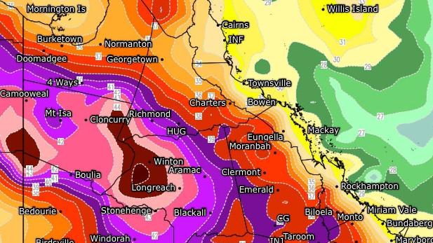 Scorching conditions set to continue across Queensland on Friday. Image via WeatherWatch