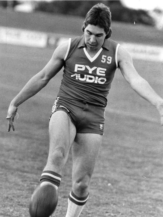 Jamie Thomas at Central District training in 1985. Picture: News Corp 