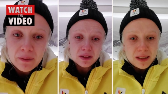 Skeleton Winter Olympics racer breaks down in tears over isolation orders