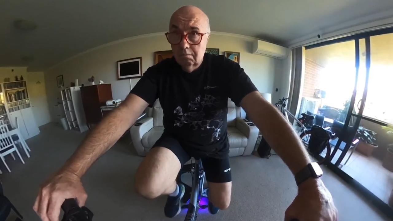 Cycling on a smart trainer at home can help overcome “cabin fever”.