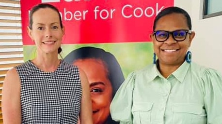 Torres and Cape Indigenous Council Alliance executive director Melinda Eades with Cook MP Cynthia Lui (right) said she hoped the Cost of Living Summit would genuinely benefit remote Indigenous communities. File Picture: Supplied