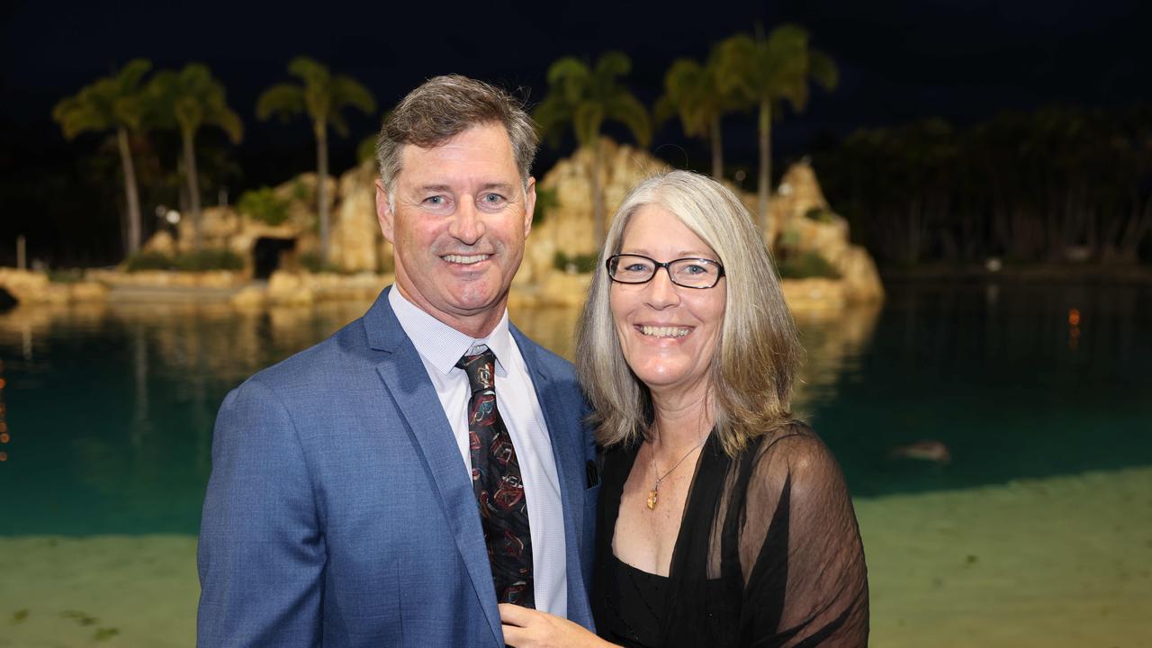 Andrew Gault and Shari Gault at the Surf Life Saving Queensland Point Danger Branch centennial celebration at Sea World for Gold Coast at Large. Picture, Portia Large.