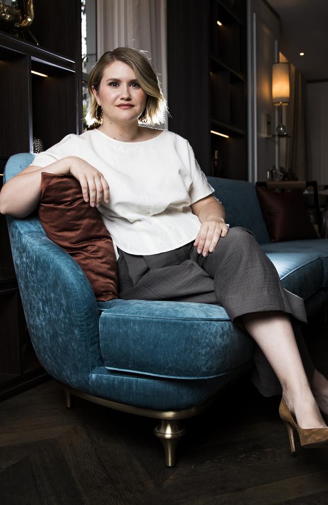 Jillian Bell at Sydney’s Langham hotel for her film, Brittany Runs A Marathon. Picture: Dylan Robinson