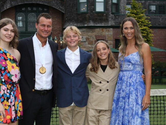 The Hewitts at the induction ceremony at the weekend.