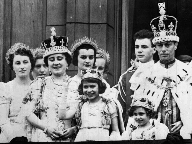 King George VI wears the Imperial Crown after his coronation in 1937. Picture: AP