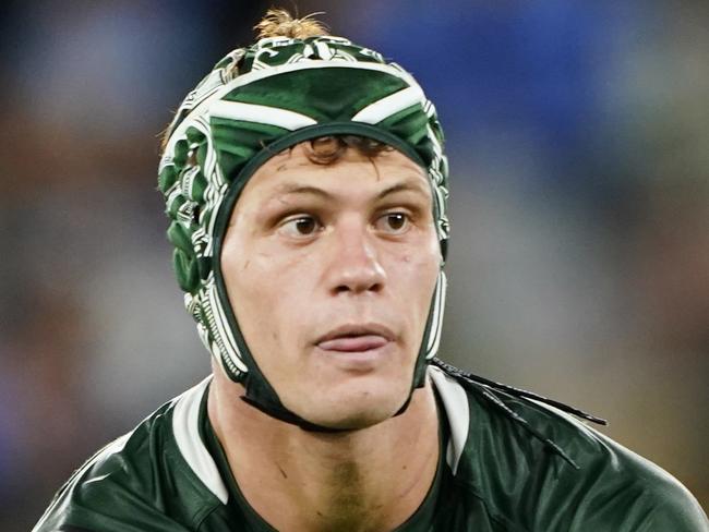 Kalyn Ponga of the Maori Kiwis passes the ball during the NRL Indigenous All-Stars vs Maori Kiwis match at CBus Super Stadium on the Gold Coast, Saturday, February 22, 2020 (AAP Image/Dave Hunt) NO ARCHIVING, EDITORIAL USE ONLY