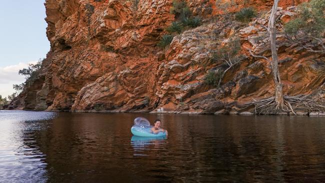 Poh Ling Yeow at Ellery Creek prior to her announcement as the Territory’s newest ambassador, January 2025. Picture: Supplied