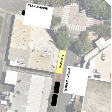 Map of Tedder Ave once the Gold Coast Smart Shuttle comes in. Picture: Gold Coast City Council