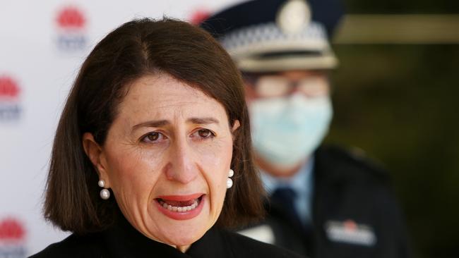 NSW Premier Gladys Berejiklian in Sydney on Wednesday. Picture: Getty Images