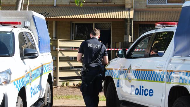 NT Police on the scene in Malak on August 21, 2024 after a 43-year-old woman was found deceased at a residence on Magdelene Court overnight. Picture: Jason Walls