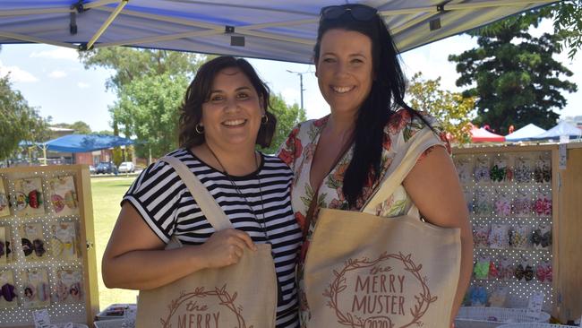 Justine Morgan and Shelle Campbell were just two of hundreds of Merry Muster shoppers who hit Warwick in December, 2020.