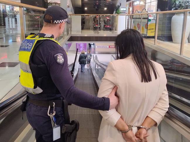 Operation Plymouth September 2024. Geelong police swoop on shopping centres. Picture: Supplied