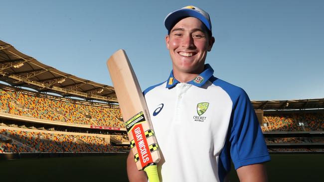 Matt Renshaw at the Gabba in Brisbane yesterday. <span class="creditattribution">Picture: Jono Searle</span>