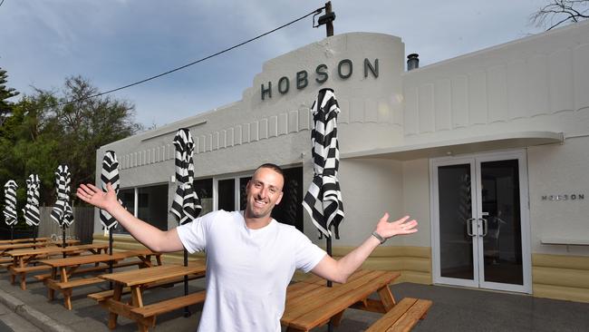 Only Hospitality Group chief Julien Moussi at his new Rosebud cafe Hobson. Picture: Nicki Connolly.