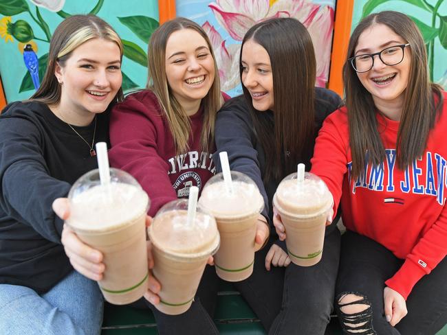 09/07/20 - Caoilinn Murphy, Bianca Cappelluti, Kate Woolford and Rebekah Bendo are tackling year 12 head on despite COVID. Picture: Tom Huntley