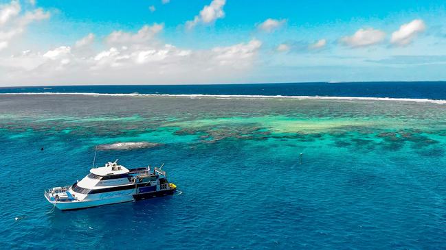 Facebook image of Reef Experience boat on the Great Barrier Reef off the coast of Cairns.