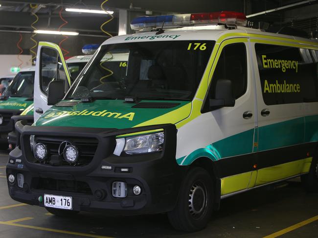 ADELAIDE, AUSTRALIA - NewsWire Photos JUNE 29, 2022: Ambulance Vehicles at Parkside Ambulance Station, SA. Picture NCA NewsWire / Emma Brasier