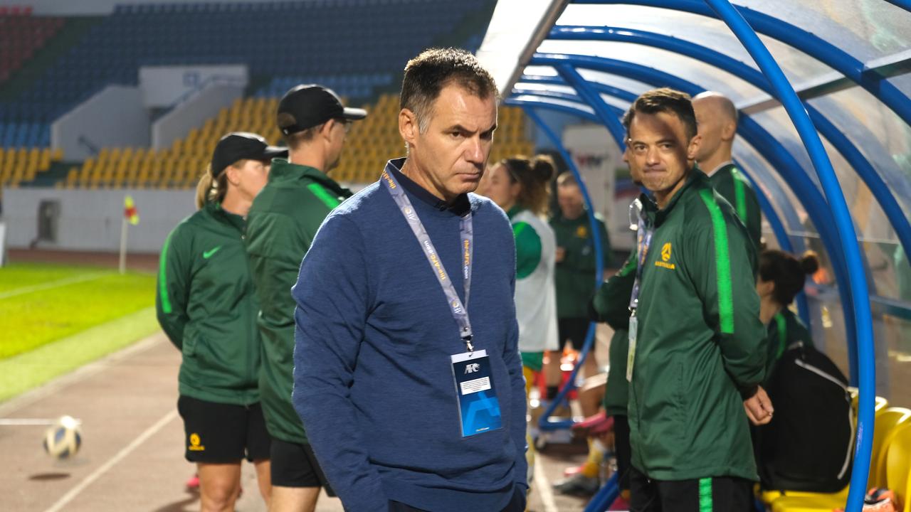 Ante Milicic with the Matildas earlier this year.